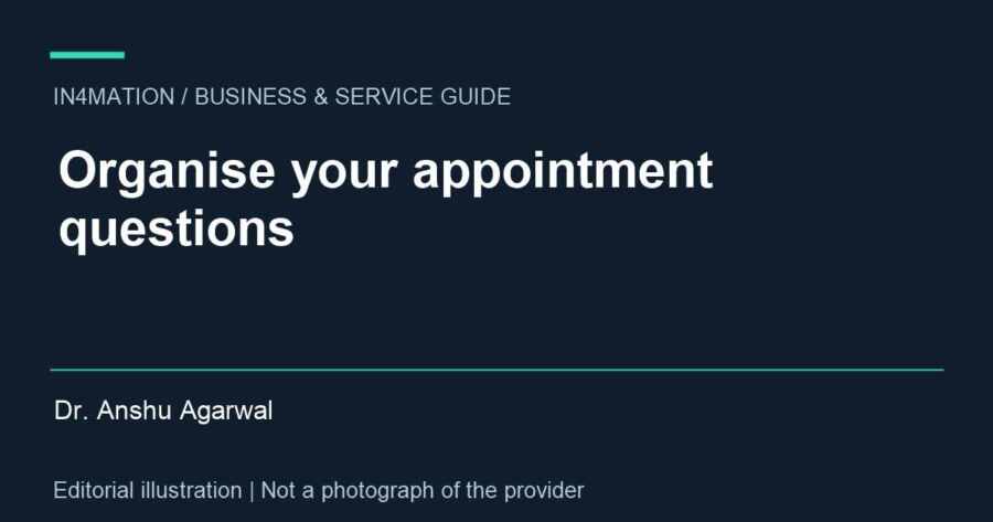 Editorial title card for a gynaecology consultation enquiry about Dr Anshu Agarwal